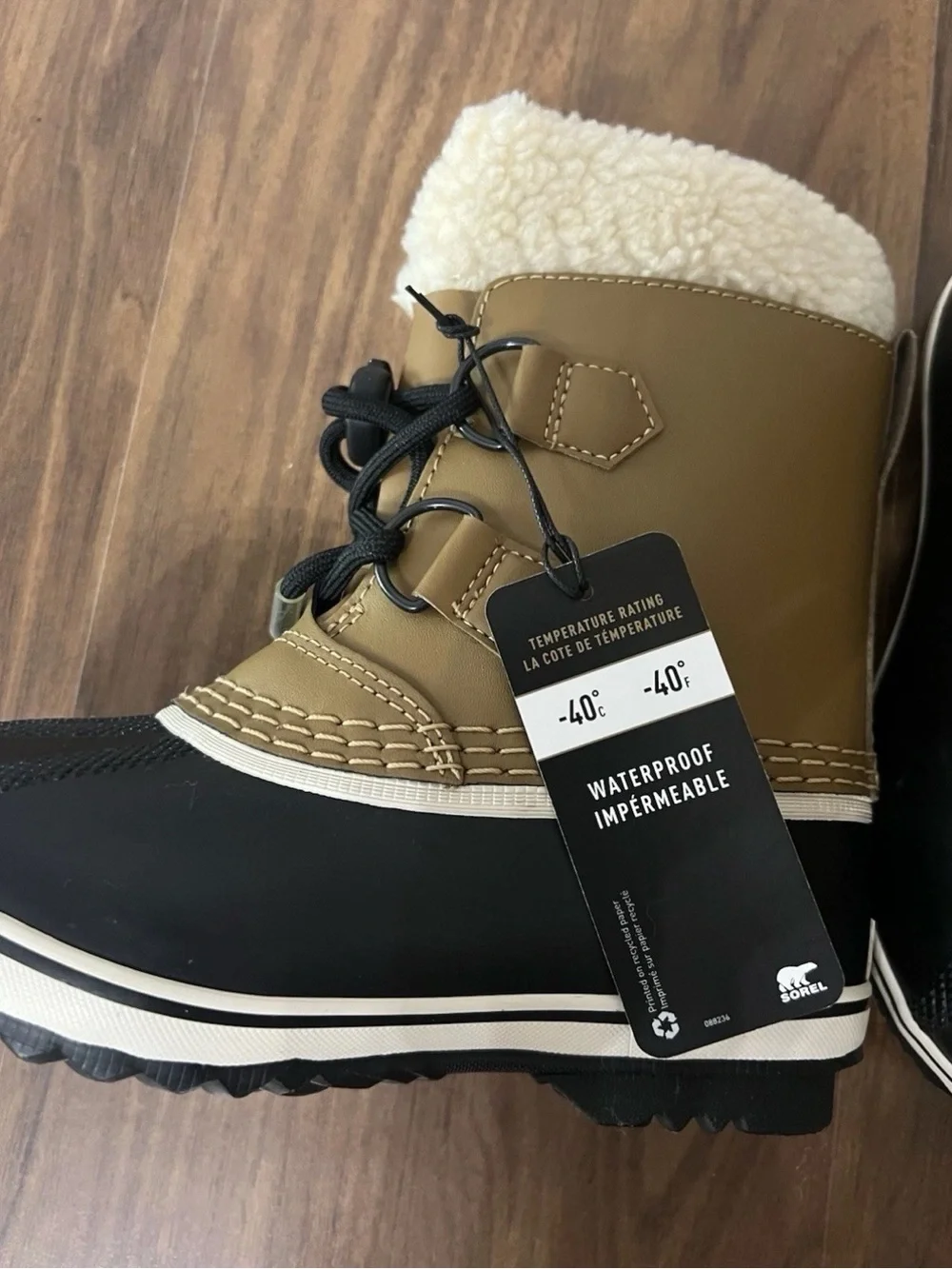 NWT Sorel Kids Size 12 Yoot Pac TP Waterproof Snow Boots in Mesquite Brown